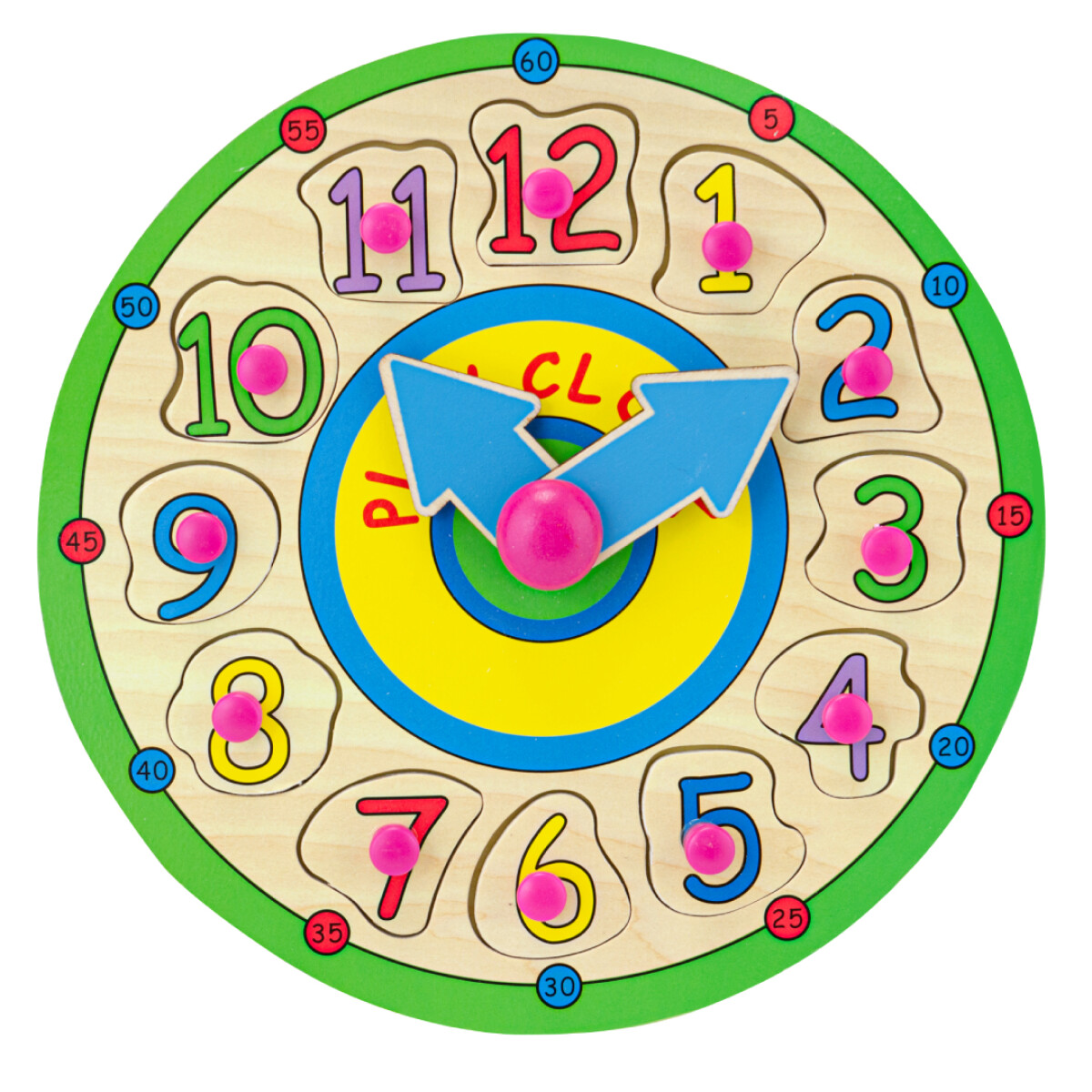 Juego Puzzle Números Reloj Madera Royal - 001 