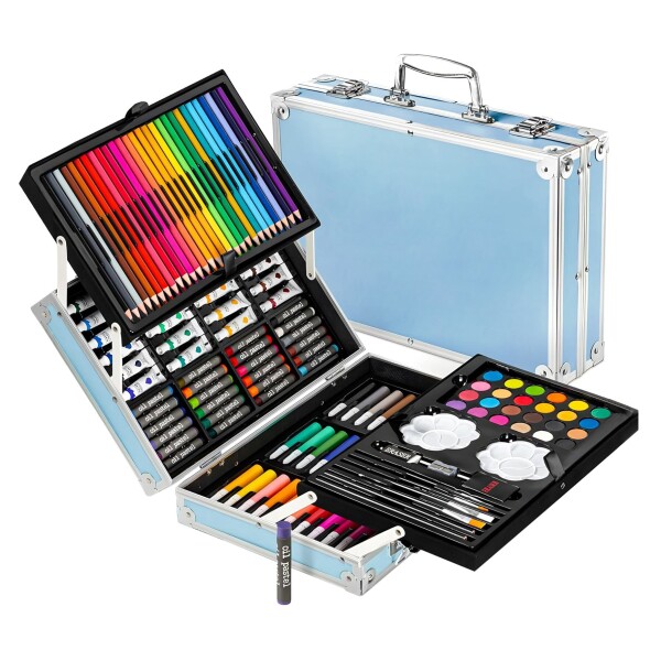 Set de Arte Infantil en Valija 145 Piezas Variante Color Celeste