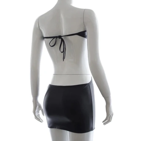 Vestido De Vinilo Strapless Sexy Vestido De Vinilo Strapless Sexy