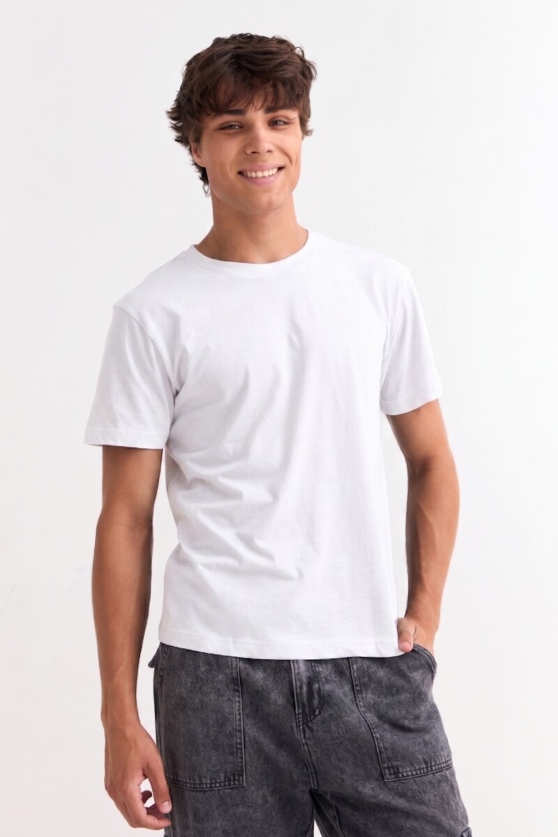 Remera básica manga corta BLANCO