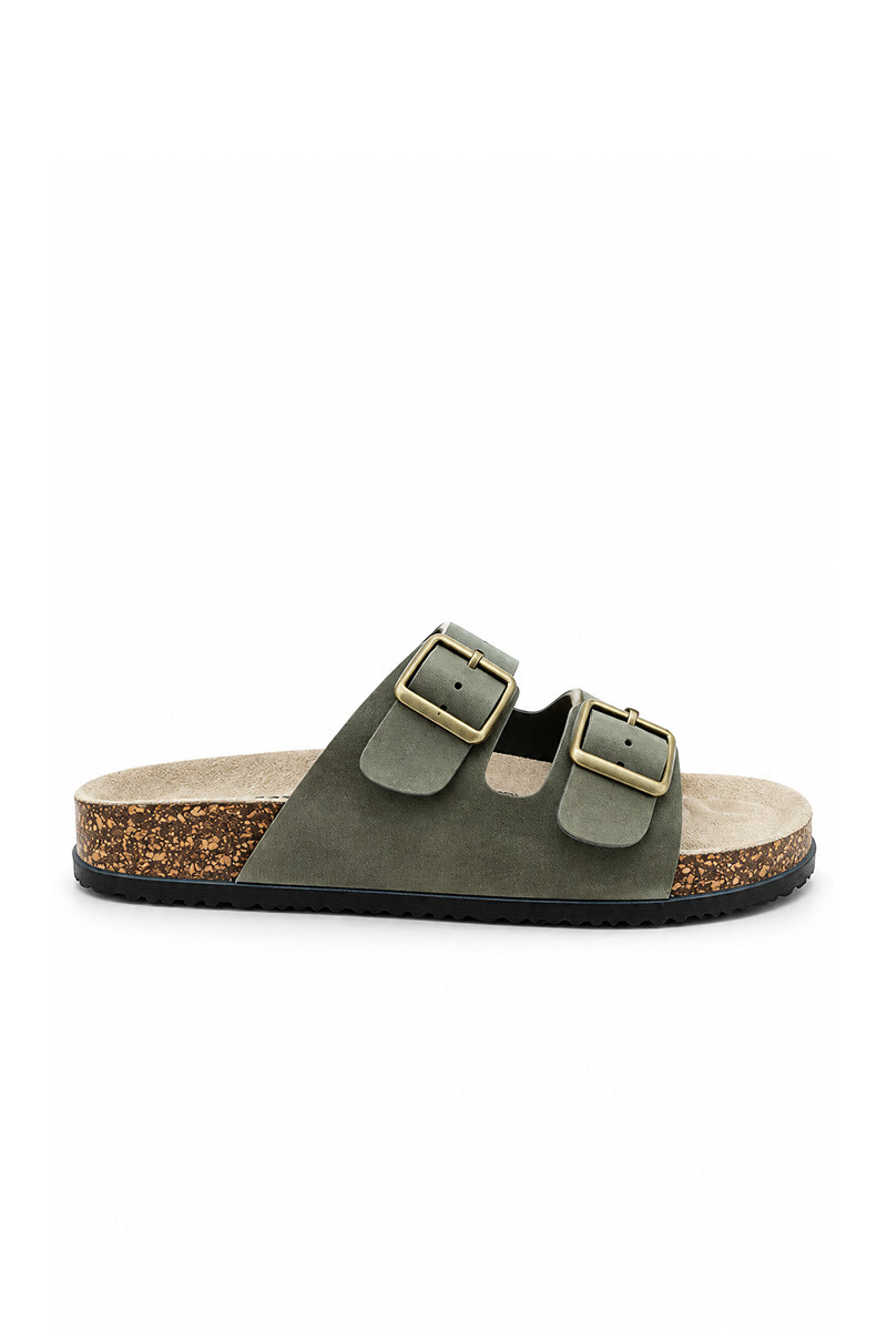 Sandalia Bettina BT103 dos hebillas Verde