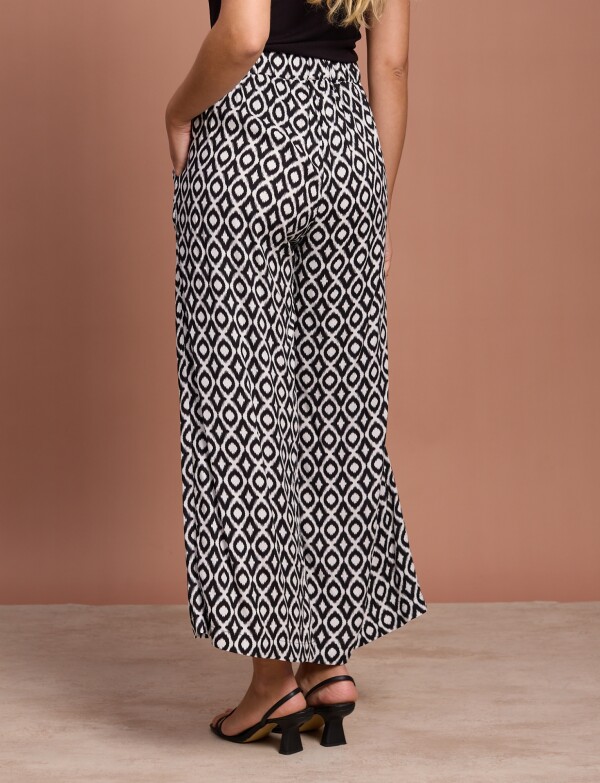 Pantalon Pull On BLANCO/NEGRO