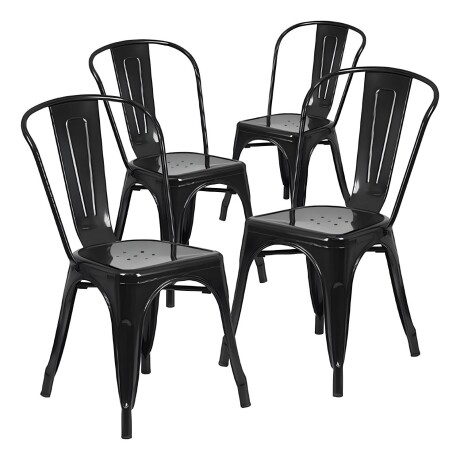 Pack 4 Sillas Tolix Lumax Varios Colores Negro