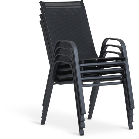 Silla Apilable Leknes Negro