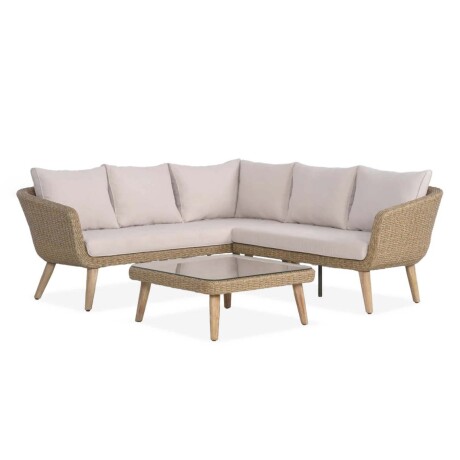 SET ESQUINERO EXTERIOR RATTAN-Y-MADERA NATURAL-BEIGE TOULOUSE