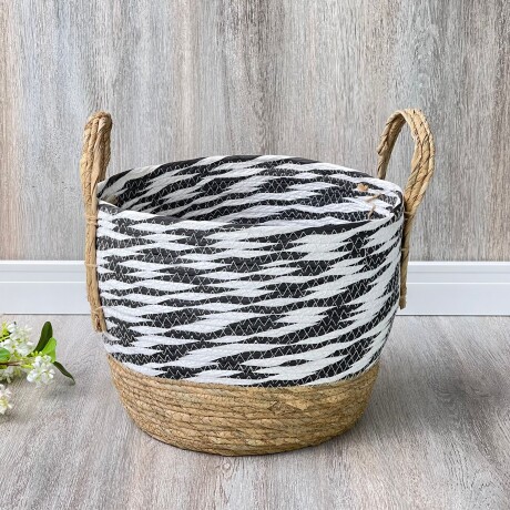 Canasto Cesto Yute Natural Zebra Alto 24cm x Ø 29cm Canasto Cesto Yute Natural Zebra Alto 24cm x Ø 29cm