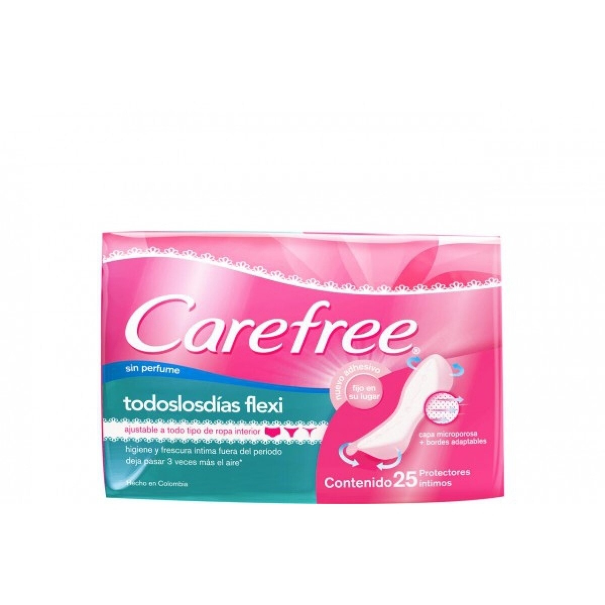 PROTECTORES DIARIOS CAREFREE FLEXI S/PERFUME X25 