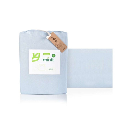 Funda Nórdica Lino Algodón Percal 165 grs P acolchado 200x220 Celeste