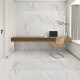 PORCELANATO RECTANGULAR 60X120 BRILLO BLANCO MARMOLADO BLANCO