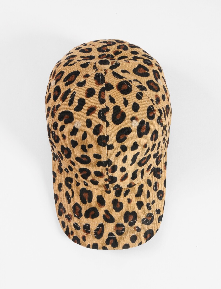 Gorra con estampado animal - beige 