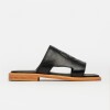 Flat Audrey En Cuero Graneado Negro
