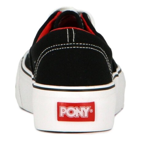 Championes Pony Soho Casual Tela-Lona con Plataforma Negro 38