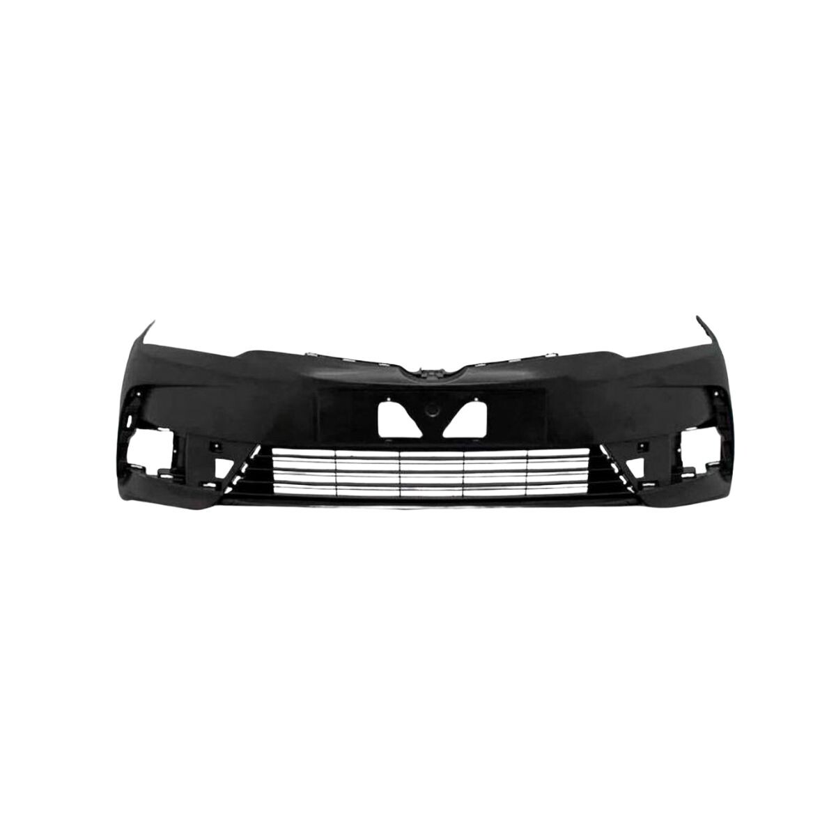 PARAGOLPE DELANTERO NEGRO LISO CON REJILLA SIN AGUJERO SENSOR 