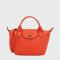 Longchamp -Cartera mini de cuero, Le pliage Xtra Naranja