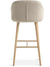 Taburete de bar ADSLEV tela beige/color roble Taburete de bar ADSLEV tela beige/color roble