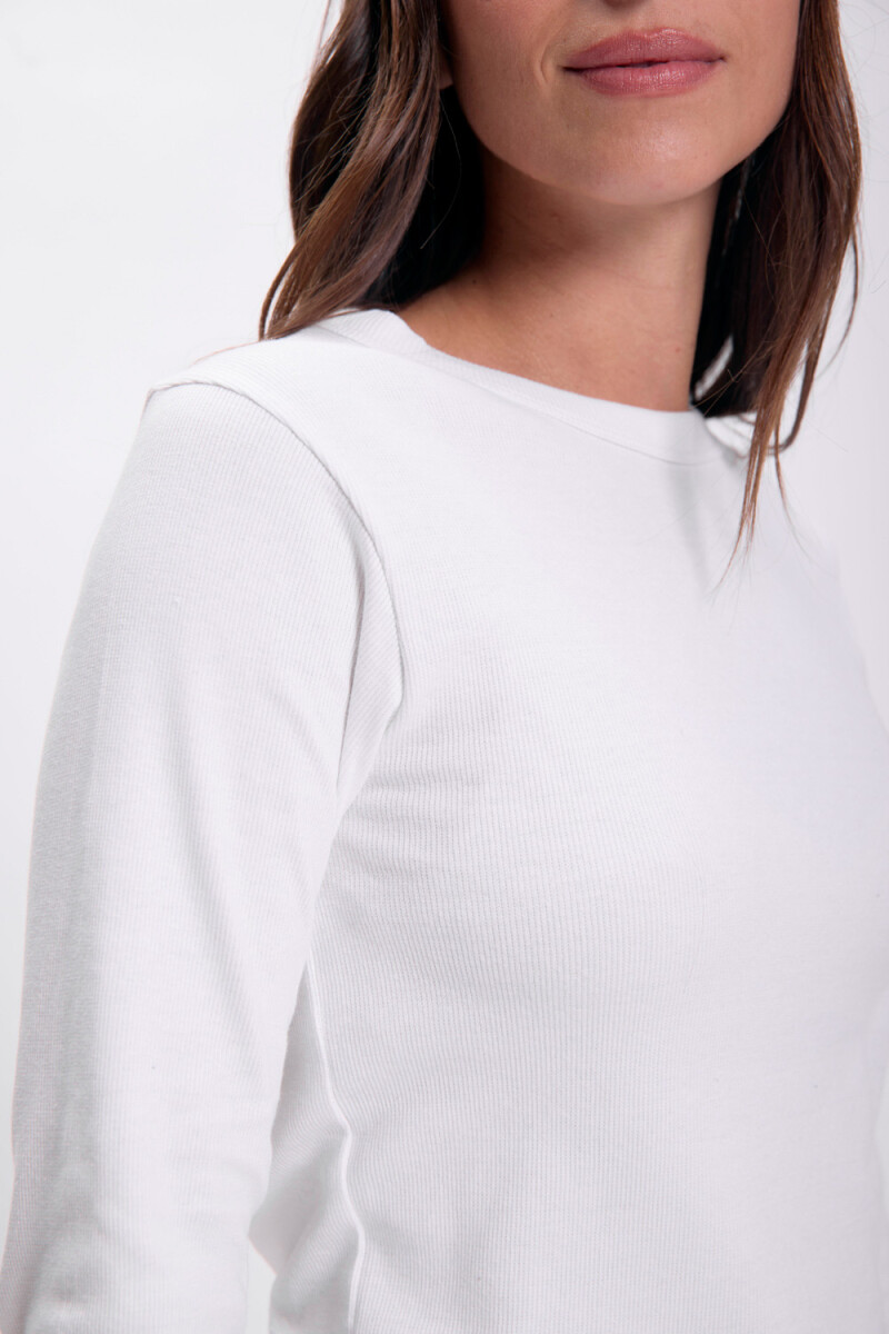 Remera rib Blanco