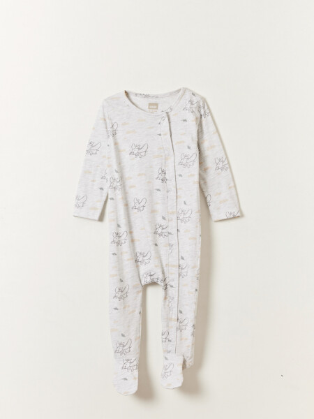 Pack x2 enterito pijama estampado Dumbo Blanco