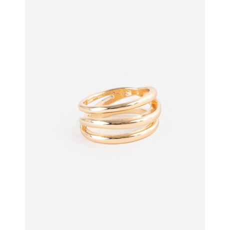 Anillo Mediano De Metal Dorado
