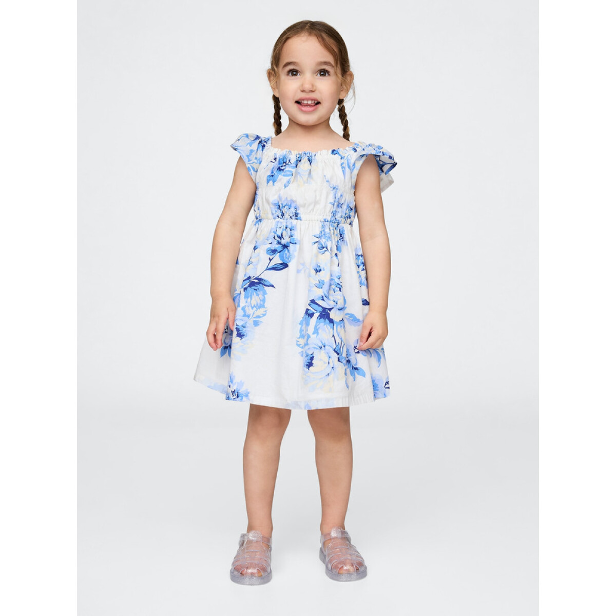 CAP SLV FLORAL DRESS - SP BLUE TONL FLRL SP25 