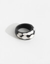 Anillos Medianos y Grandes Acrilico Anillo De Acrílico - Negro