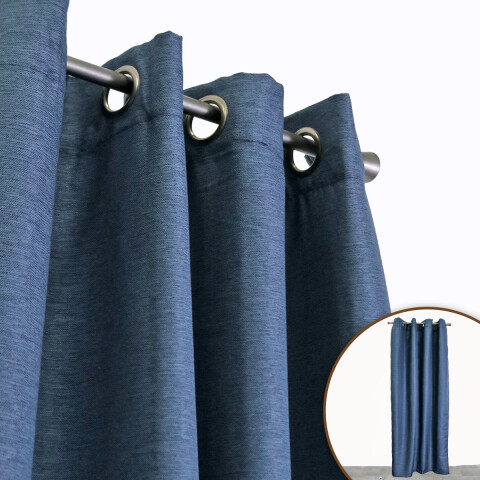 CORTINA ANTISOLAR NELYA AZUL 140X229CM Unica