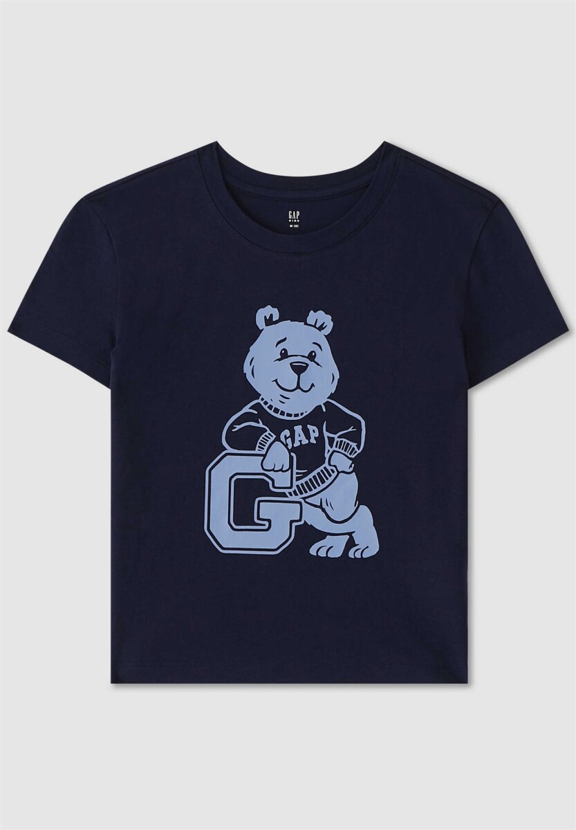 Remera Logo Gap Manga Corta Niña - Navy Uniform 