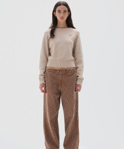 Jean Parachute Print Brown