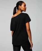 Polo Manga Corta Oversized Mujer Black