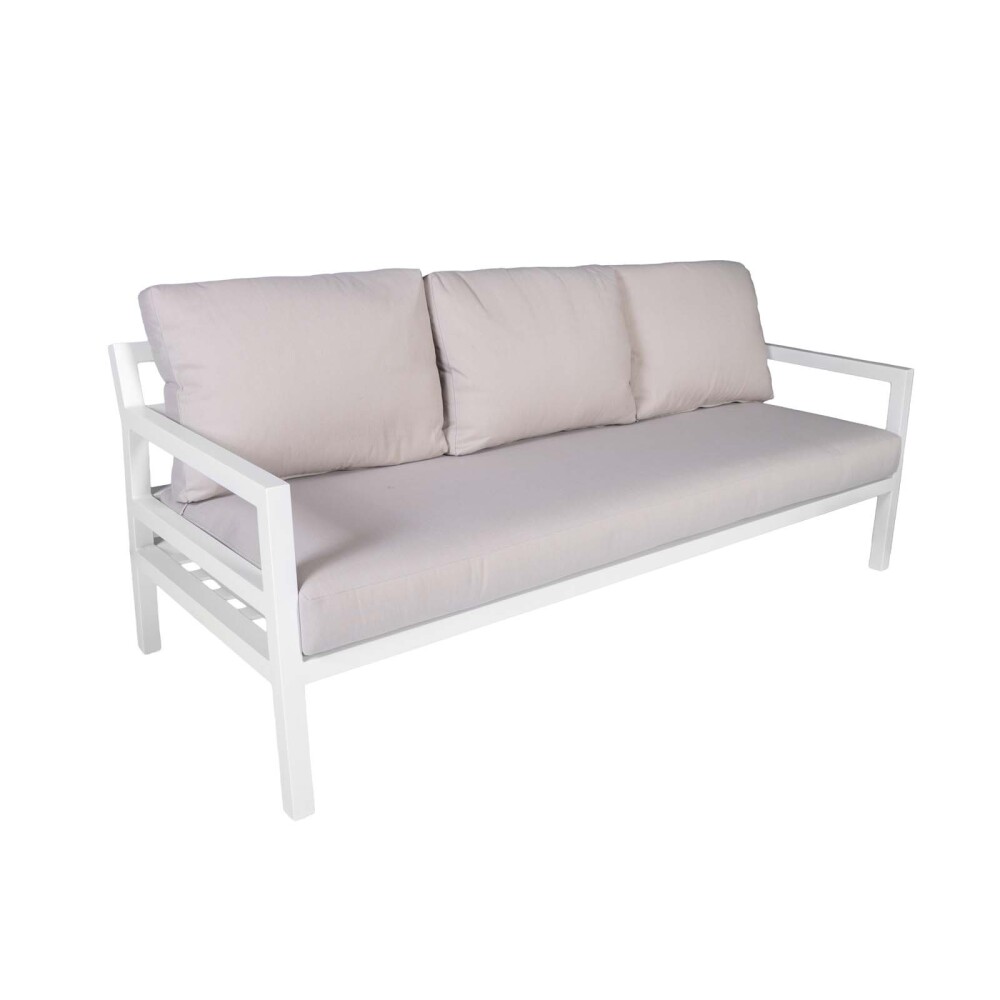 SET DE LIVING (1+2+1) ALUMINIO BLANCO PORTOFINO