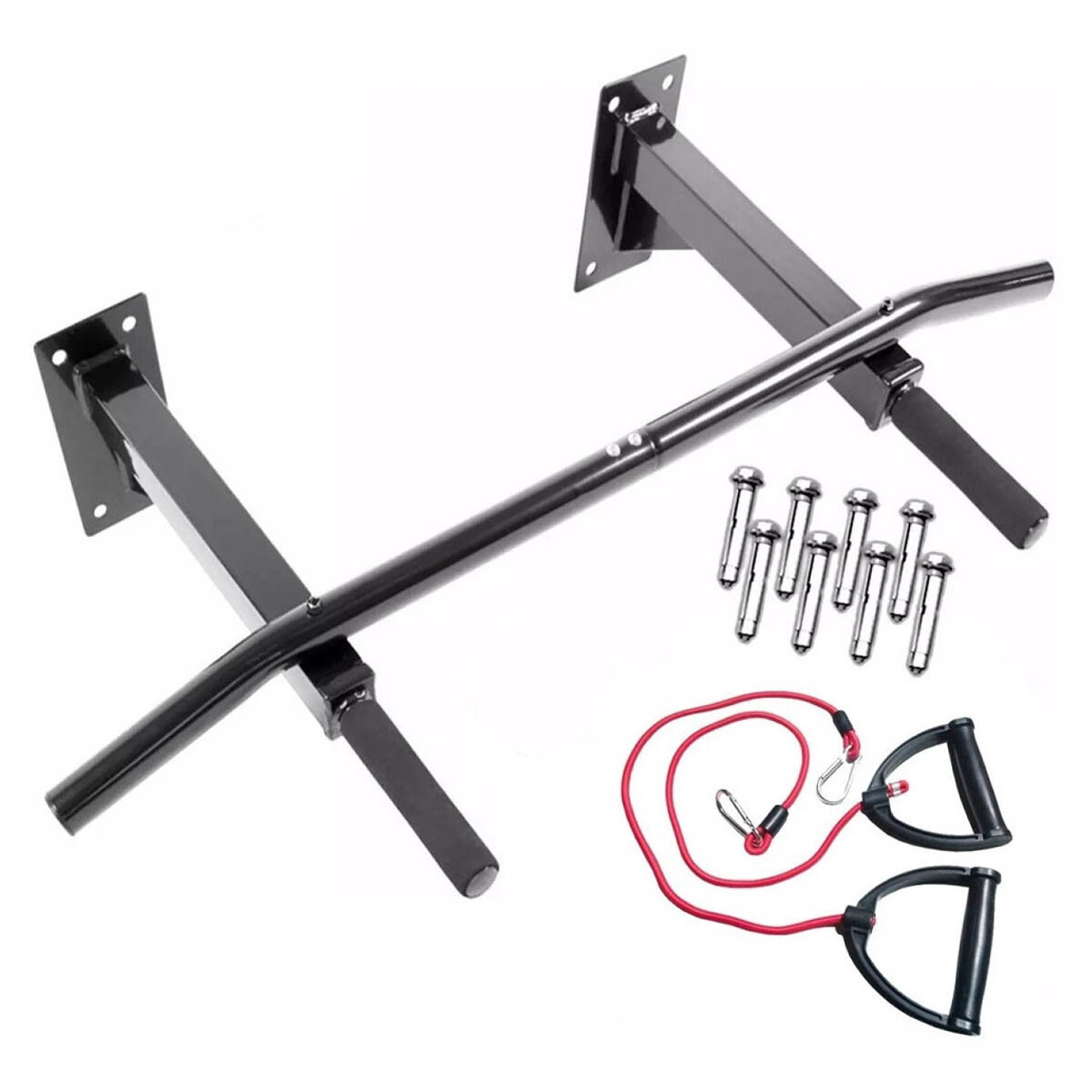 Barra Dominadas Reforzada P/ Pared Fitness +tornillos 
