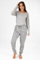 Pantalon franela y/d Gris