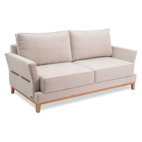 Sofá Amadeus - Tela Microfibra - 2 cuerpos 2203 (Beige)
