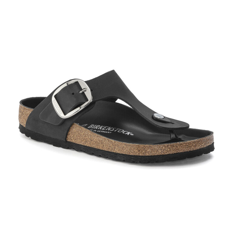 Sandalia Gizeh Big Buckle LEOI Black HEX - Estrecho Black