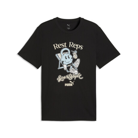 GRAPHIC Quote Tee 69349401 Negro