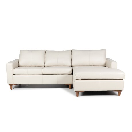 Rinconera Sevilha - Cuero Natural - Chaise Derecho 1000 (Off White)
