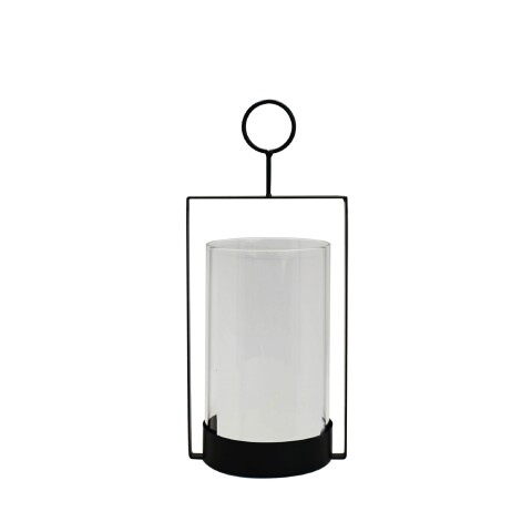PORTA VELA BOROSILICATO SOPORTE METAL 12.3X10X27CM PORTA VELA BOROSILICATO SOPORTE METAL 12.3X10X27CM