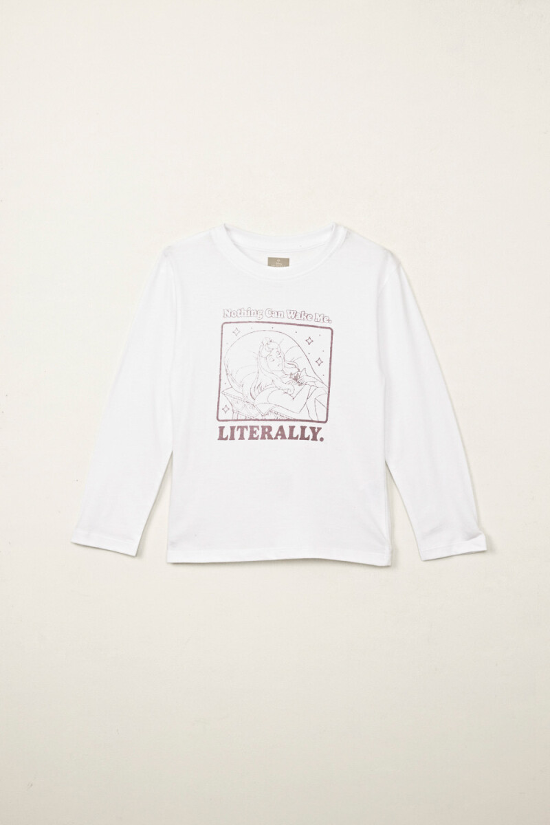 Remera estampa - Bella Durmiente Crudo 