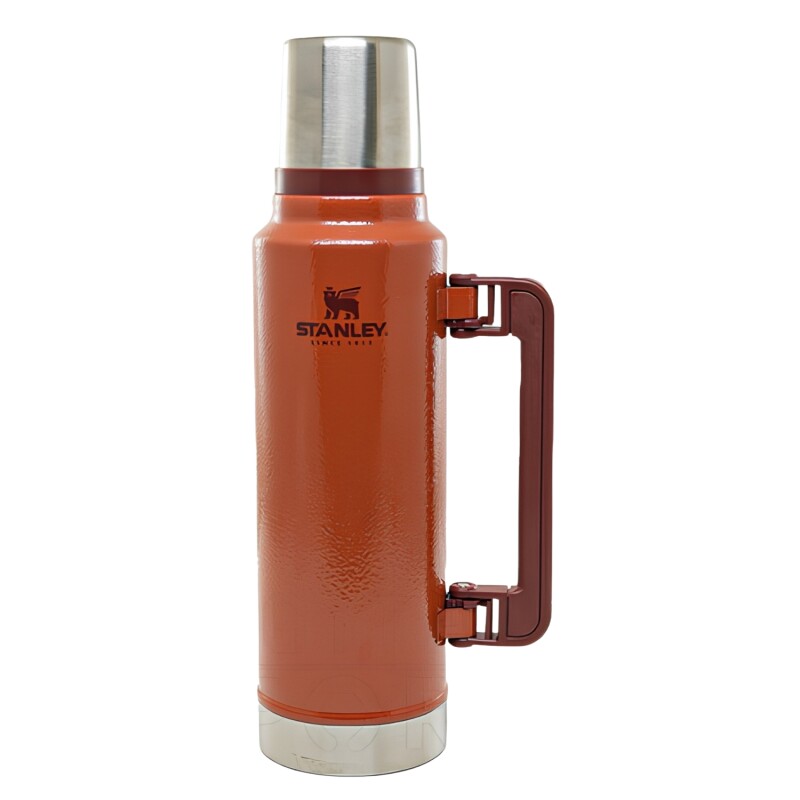 Set Stanley termo de 1.4 lt + mate + bombilla Naranja + Verde