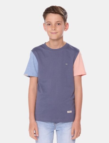 REMERA LISA COMBINADA Lila