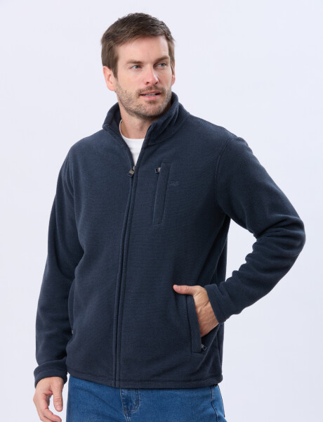 CAMPERA POLAR TEXTURADO LIVIANA Azul