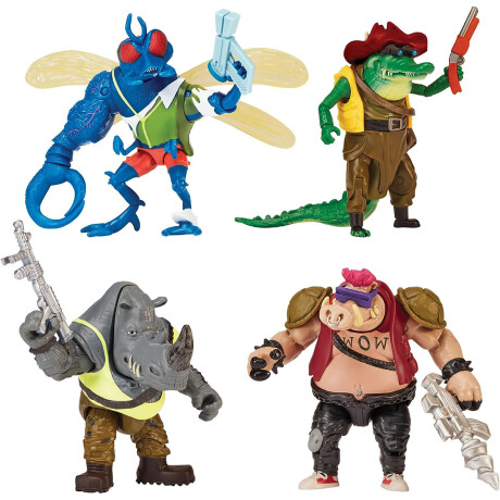 Tortugas Ninja Figura Articulada + Villano 11cm + Accesorios Donnie Vs Bebop