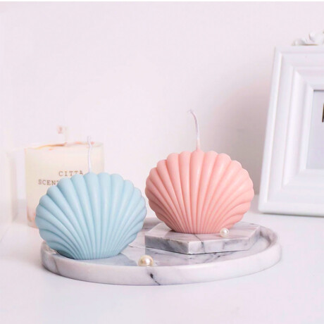 Vela decorativa shell Rosada