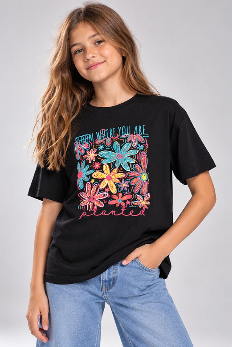 T-SHIRT N.SAILS 3447 M.C NIÑA - NEGRO 