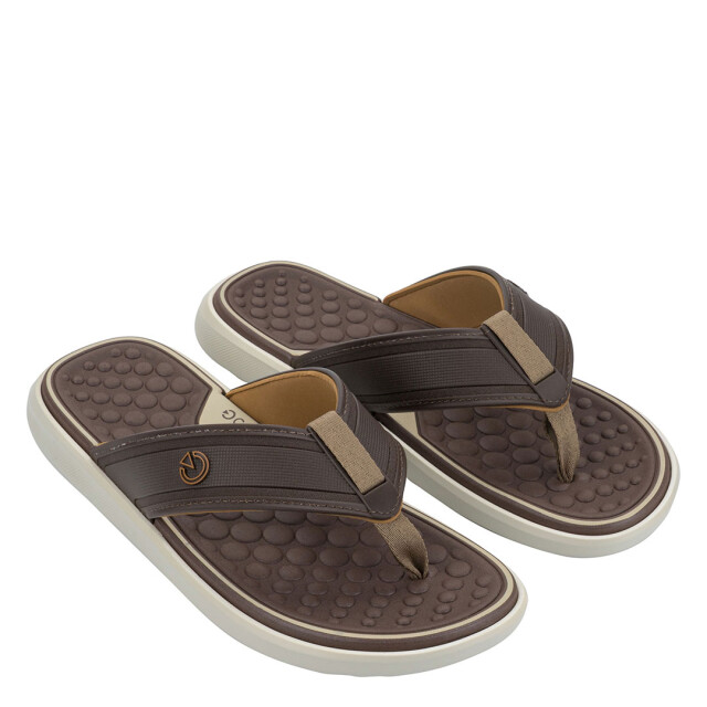 Sandalias de Hombre Cartago Dubai Dedo Ad Beige - Marron