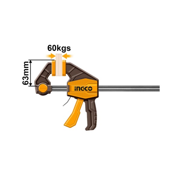 PRENSA RAPIDA AUTO AJUSTABLE 12" 60KG INGCO Prensa Rapida Auto Ajustable 12" 60kg Ingco