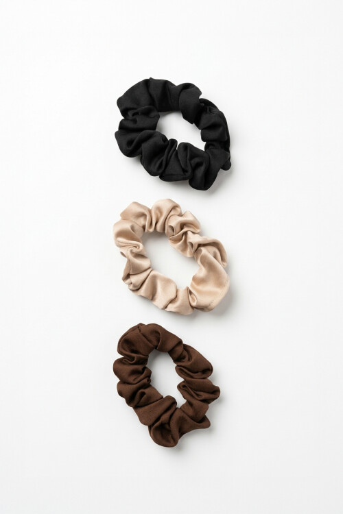 Set de 3 gomitas scrunchie multicolor