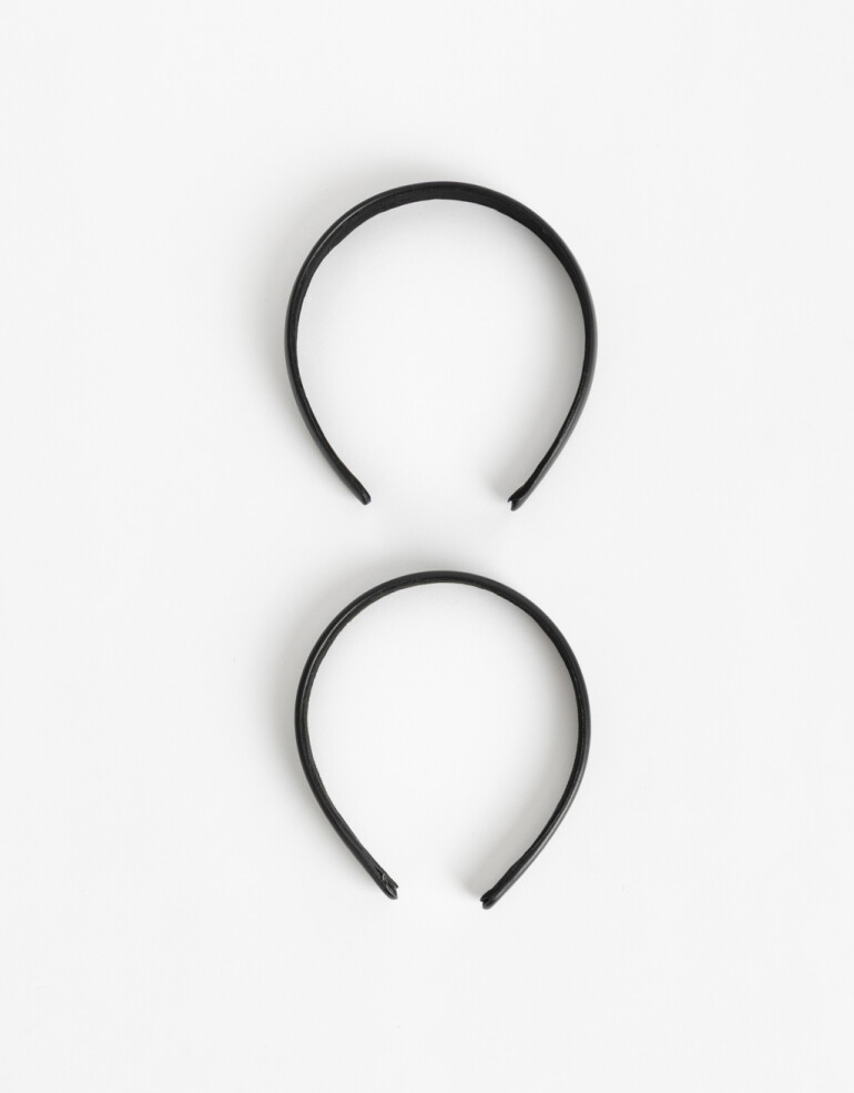 Vinchas Sets Cuero/PU Set De Mix Vinchas Acrílico - Negro