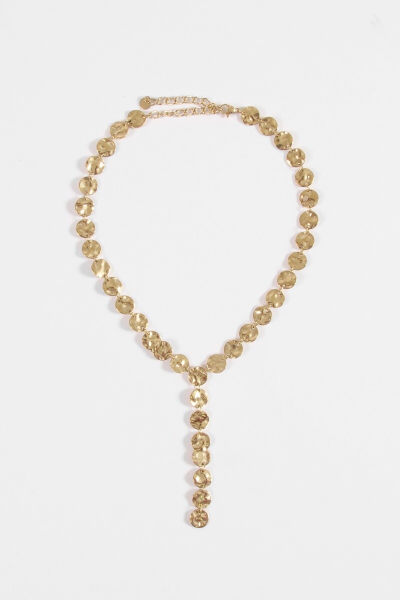 Collar acero irregular dorado