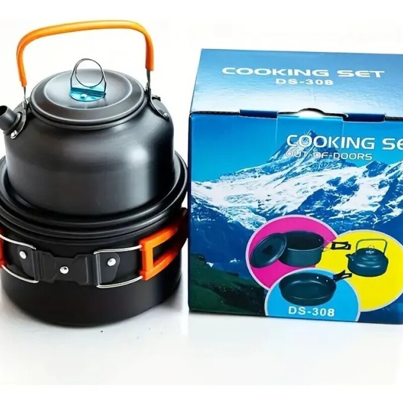 Set de Ollas de Camping 11 Piezas para 3 Personas Set de Ollas de Camping 11 Piezas para 3 Personas
