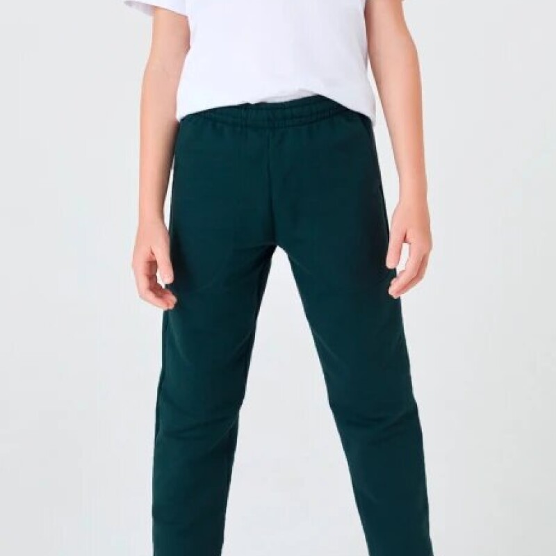 PANTALÓN DEPORTIVO INFANTIL UNISSEX CON FELPA VERDE
